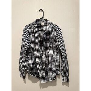 Gap Mens Shirt Size S Standard Fit Button Down Top Blue White Checkered Gingham